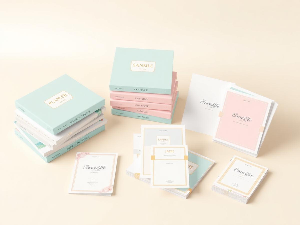Mockup del kit digital Crea Papeleria